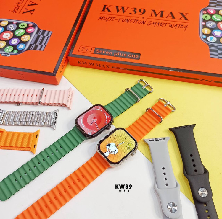 ساعت هوشمند مدل Kw39Max,به همراه ۷بند،smart watch kw39max