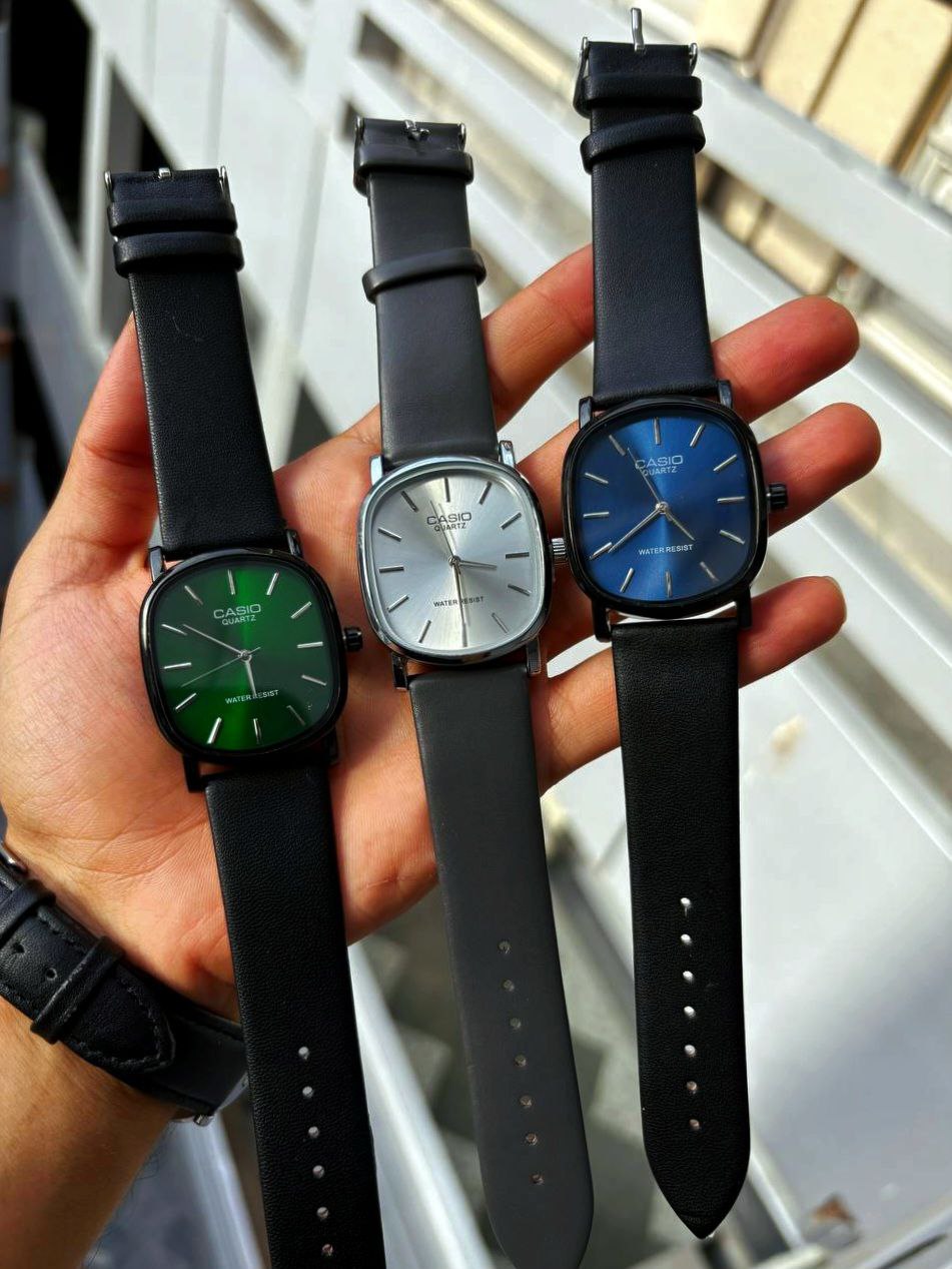 ساعت مچی مردانه کاسیو، مدل اولدمانی، بند چرمی