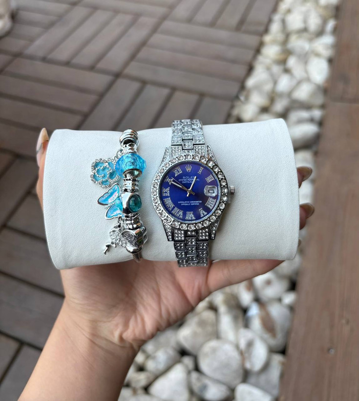 ساعت مچی زنانه فول نگین رولکس، ساعت فول نگین رولکس Rolex