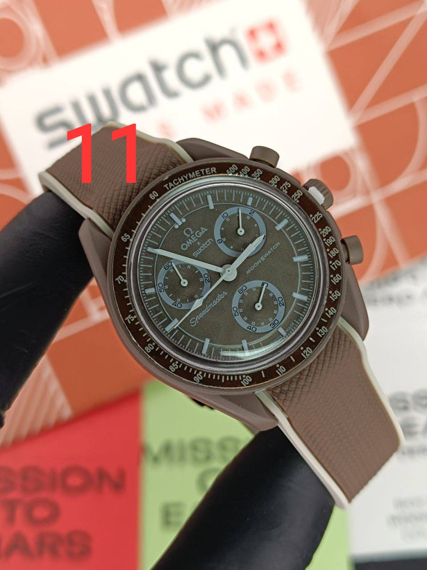 ساعت مچی امگا سواچ بند رابر Omega Swatch Mission To The Moon Rubber Strap