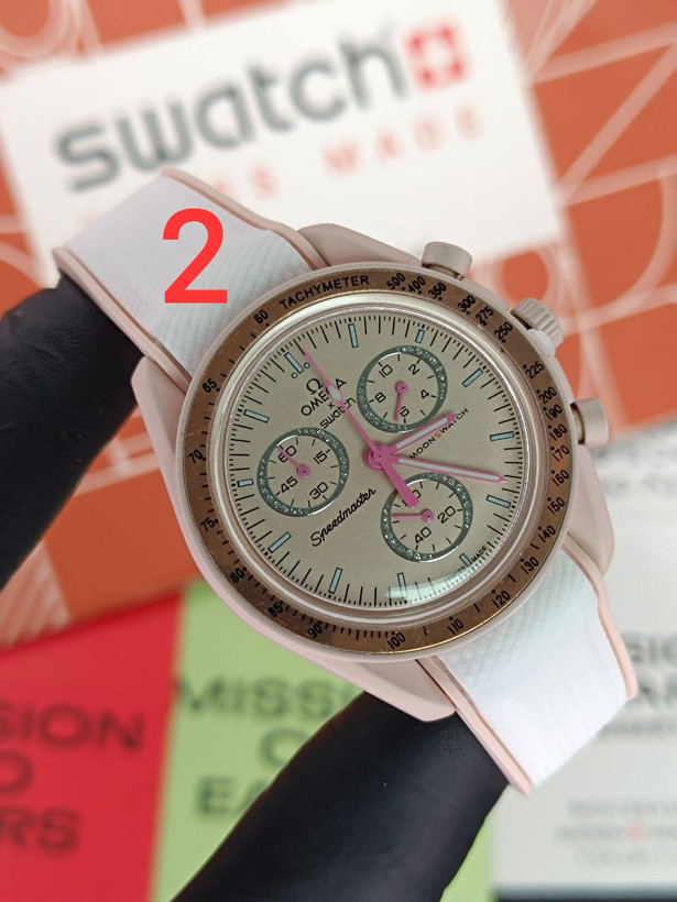 ساعت مچی امگا سواچ بند رابر Omega Swatch Mission To The Moon Rubber Strap