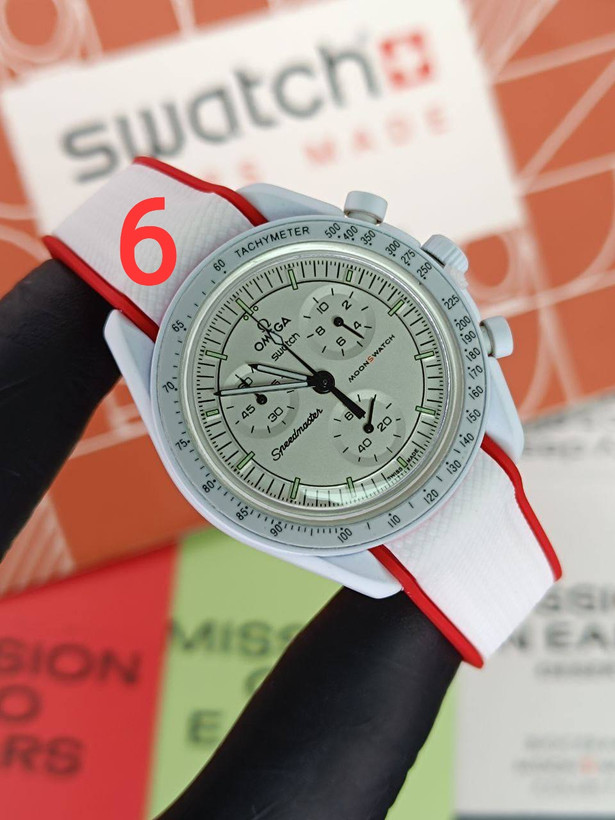 ساعت مچی امگا سواچ بند رابر Omega Swatch Mission To The Moon Rubber Strap