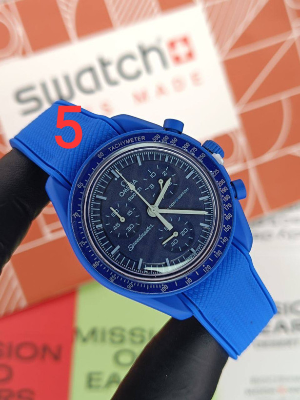 ساعت مچی امگا سواچ بند رابر Omega Swatch Mission To The Moon Rubber Strap