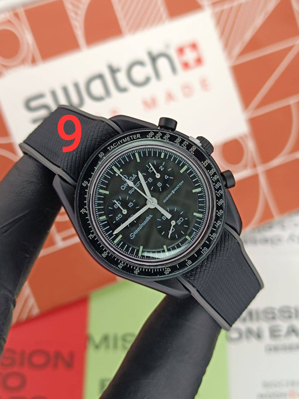 ساعت مچی امگا سواچ بند رابر Omega Swatch Mission To The Moon Rubber Strap