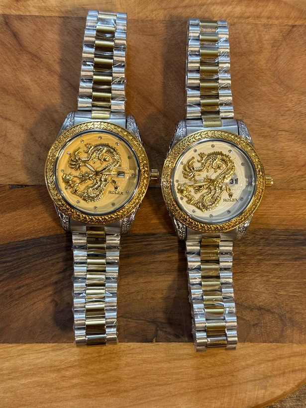 ساعتمچی مردانه رولکس دراگون - دو رنگ صفحه مشکی ROLEX