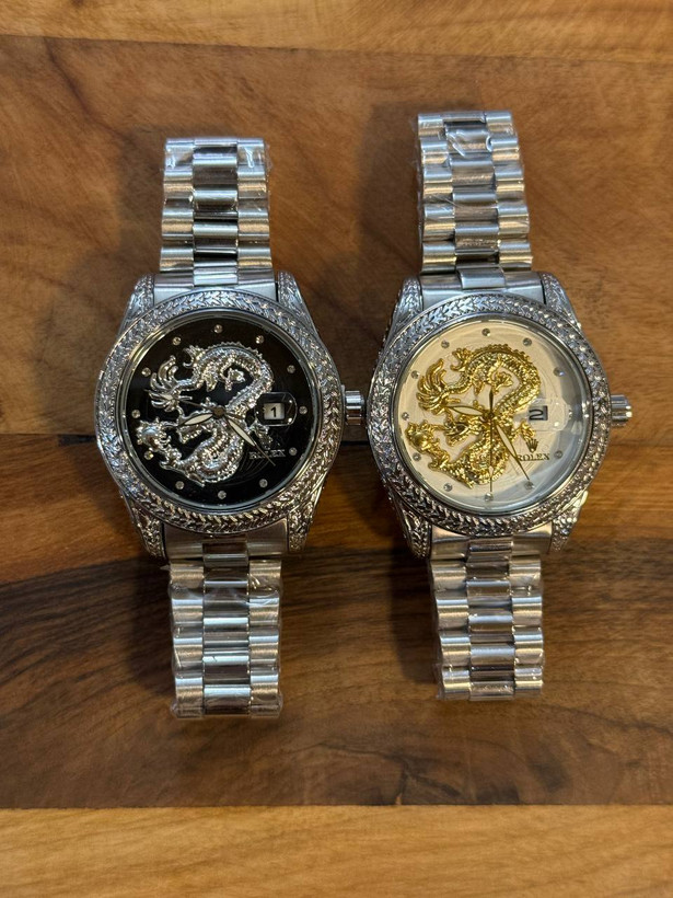 ساعتمچی مردانه رولکس دراگون - دو رنگ صفحه مشکی ROLEX