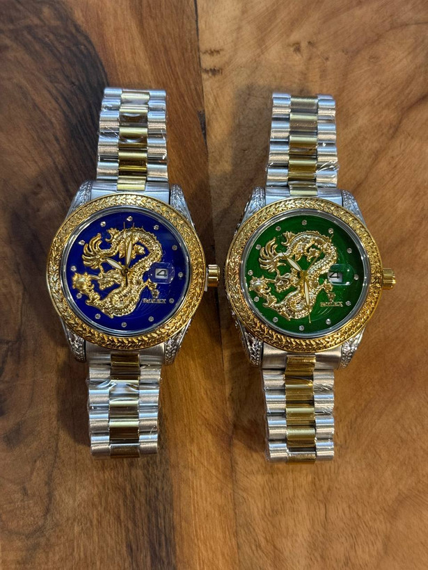ساعتمچی مردانه رولکس دراگون - دو رنگ صفحه مشکی ROLEX