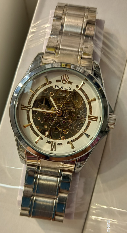 ساعت مچی مردانه اتومات رولکس پشت شیشهای قلب باز، ساعت اتومات مردانه Rolex