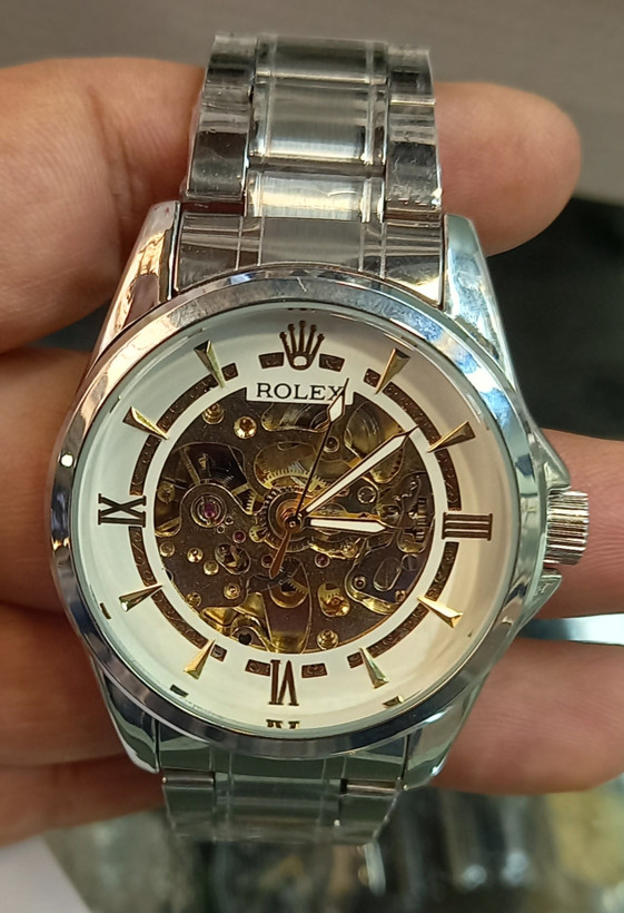 ساعت مچی مردانه اتومات رولکس پشت شیشهای قلب باز، ساعت اتومات مردانه Rolex