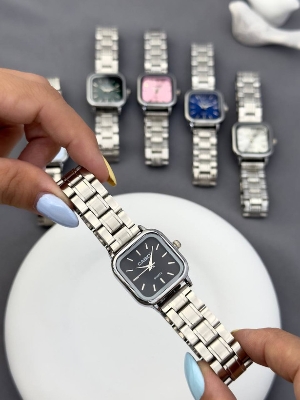 ساعت مچی زنانه کاسیو مربع استیل، ساعت زنانه Casio